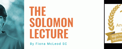 Fiona McLeod’s 2019 Solomon Lecture – Accountability in the Age of the Artificial