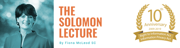 Fiona McLeod’s 2019 Solomon Lecture – Accountability in the Age of the Artificial
